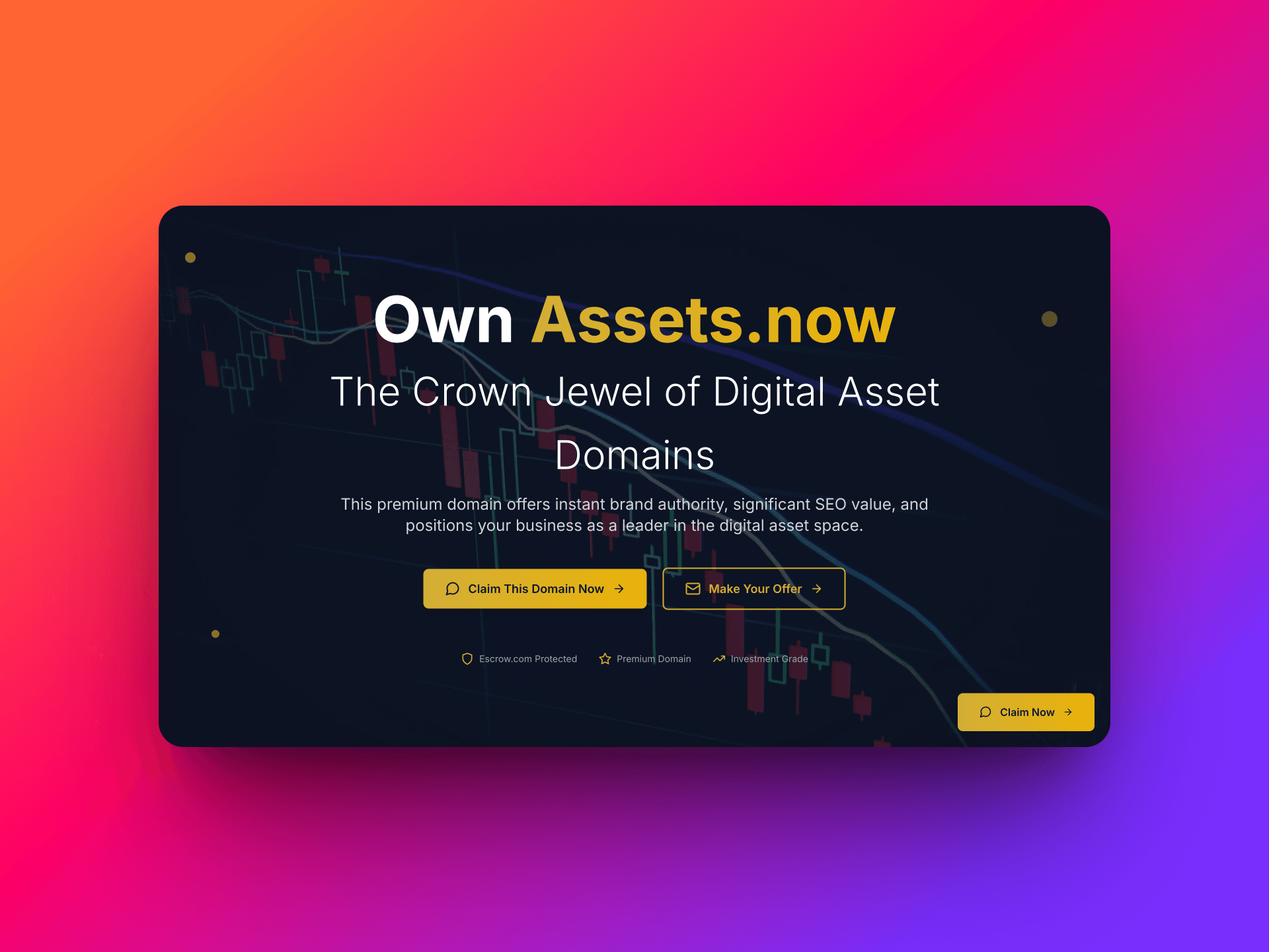Assets management platform interface